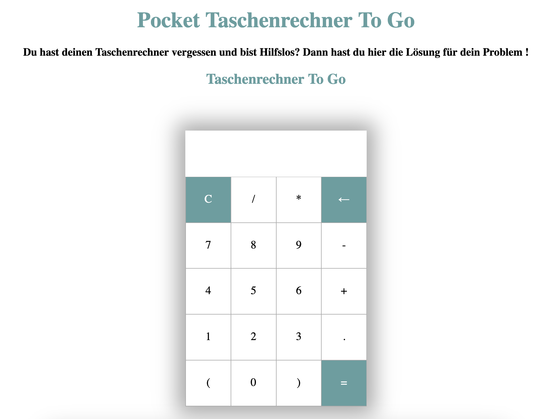 Web-Taschenrechner